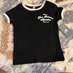 New Balance Kids Black and White Tee